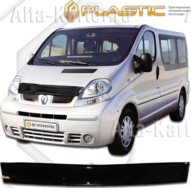 Дефлектор СА Пластик для капота (Classic черный) Renault Trafic 2001-2014. Артикул 2010010106867