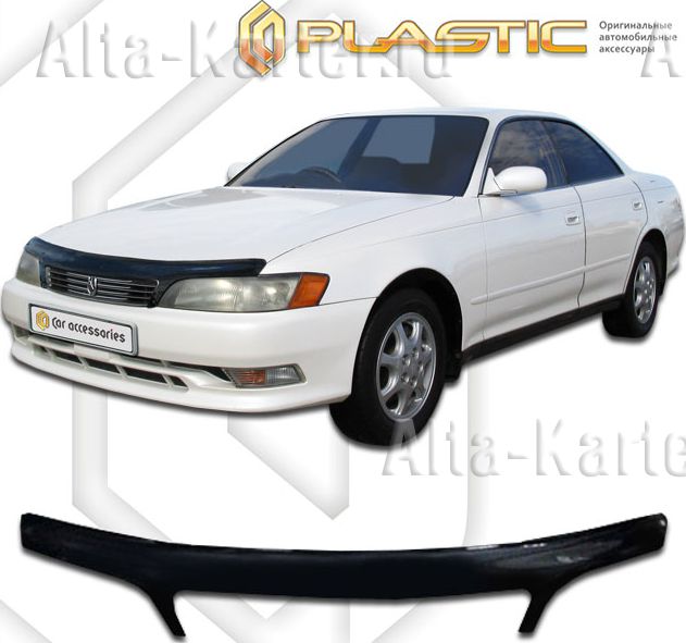 Дефлектор СА Пластик для капота (Classic черный) Toyota Mark-2 1992-1996. Артикул 2010010100421