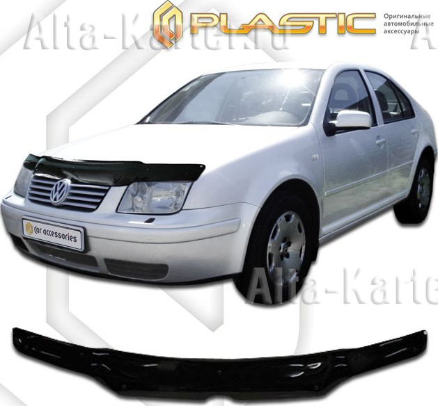 Дефлектор СА Пластик для капота (Classic черный) Volkswagen Bora 1998-2005. Артикул 2010010101251
