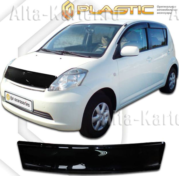 Дефлектор СА Пластик для капота (Classic черный) для Toyota Passo KGC10, KGC15, QNC10 2004-2010. Артикул 2010010104689