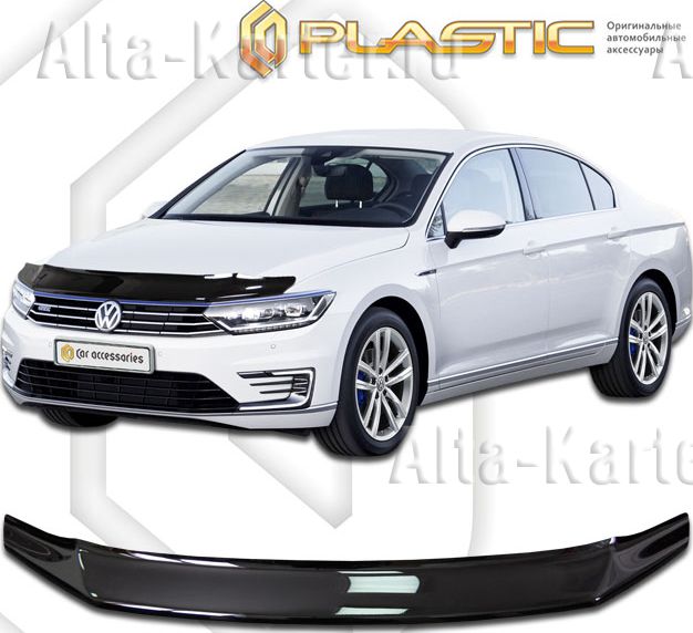 Дефлектор СА Пластик для капота (Classic черный) Volkswagen Passat  B8 2015 по наст. вр.. Артикул 2010010111533