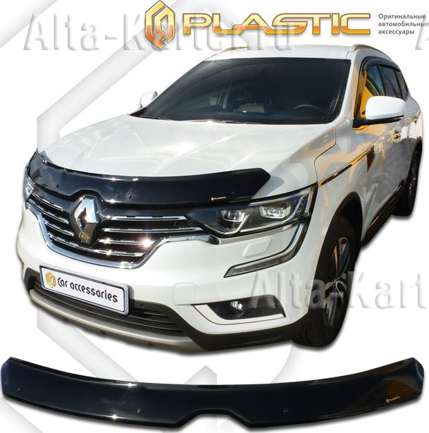 Дефлектор СА Пластик для капота (Classic черный) для Renault Koleos II 2017 по наст. вр.. Артикул 2010010112851