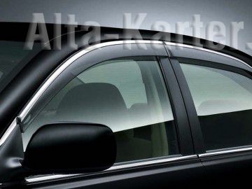 Дефлекторы Alvi-Style для окон (c нерж. молдингом , Mugen) Toyota Camry VI 2006-2011. Артикул ALV307M