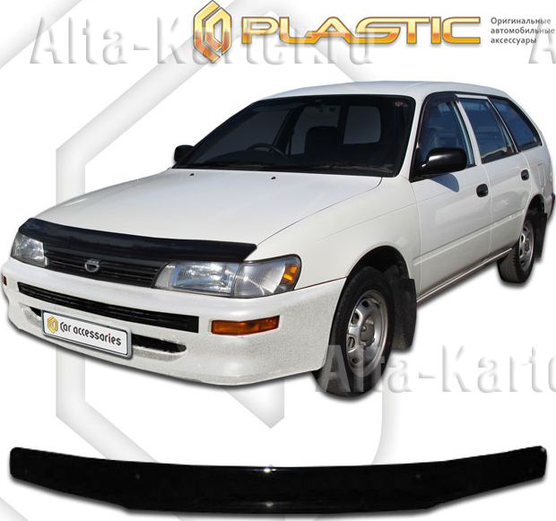 Дефлектор СА Пластик для капота (Classic черный) Toyota Corolla Е100, 103 универсал 1991-2001. Артикул 2010010111380