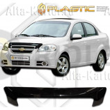Дефлектор СА Пластик для капота (Classic черный) Chevrolet Aveo седан 2006-2011. Артикул 2010010101466