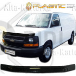 Дефлектор СА Пластик для капота (Classic черный) Chevrolet Express 2002 по наст. вр.. Артикул 2010010108472