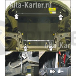 Защита Мотодор для картера, КПП Mazda 2 I 2003-2007. Артикул 00714