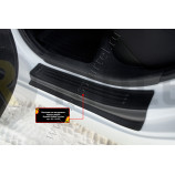 Накладки на внутренние пороги задних дверей Hyundai Solaris седан 2010-2014 (l дорестайлинг)
