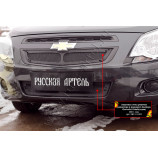 Защитная сетка решетки радиатора и переднего бампера Chevrolet Cobalt (седан) 2013-