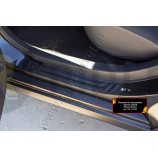 Накладки на внутренние пороги задних дверей (2 шт.) Nissan Almera 2014-