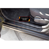 Накладки на внутренние пороги передних дверей (2 шт.) Nissan Almera 2014-