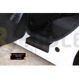 Накладки на внутренние пороги задних дверей Mazda 3 седан 2013-2016 (III дорестайлинг)