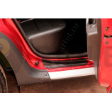 Накладки на внутренние пороги задних дверей (2 шт.) Вариант 2 Renault Duster 2010-2014 (I поколение)