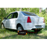 Диффузор на задний бампер Renault Logan 2004-2010