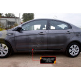 Молдинги на двери (вариант 1) (задний левый) KIA Rio III (седан) 2015-2016 (рестайлинг)