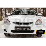 Защитная сетка решетки переднего бампера Lada (ВАЗ) Приора (хэтчбэк) 2012-2013