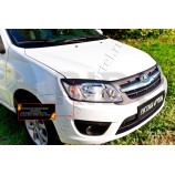 Накладки на передние фары (реснички) Lada (ВАЗ) Granta седан 2011-2015