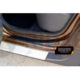 Накладки на внутренние пороги задних дверей (2 шт.) Вариант 2 Renault Duster 2015- (I рестайлинг)