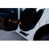 Накладки на внутренние пороги дверей Renault Sandero 2014-2017 (II дорестайлинг)