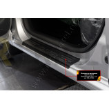 Накладки на внутренние пороги задних дверей (2шт.) Renault Logan 2014-2017 (II дорестайлинг)