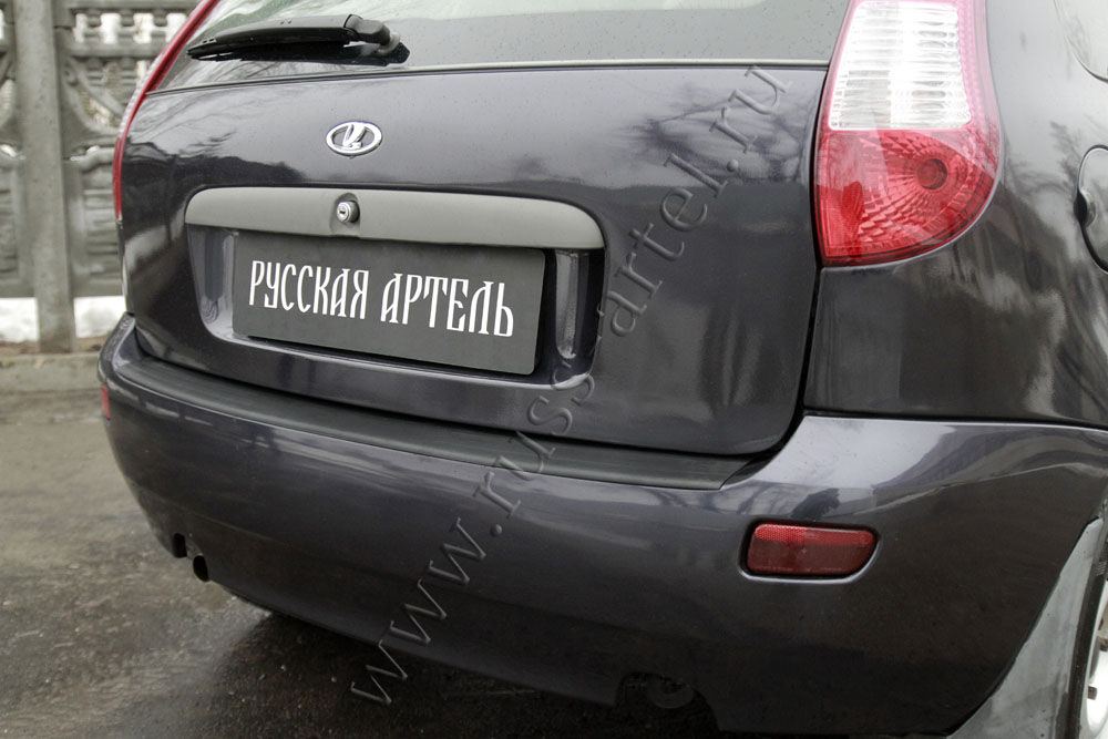 Накладка на задний бампер Lada (ВАЗ) Kalina (хэтчбэк) 2004-2013