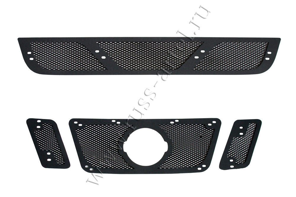 Защитная сетка решетки радиатора и решетки переднего бампера Nissan Pathfinder 2011-2013 (R51 рестайлинг)