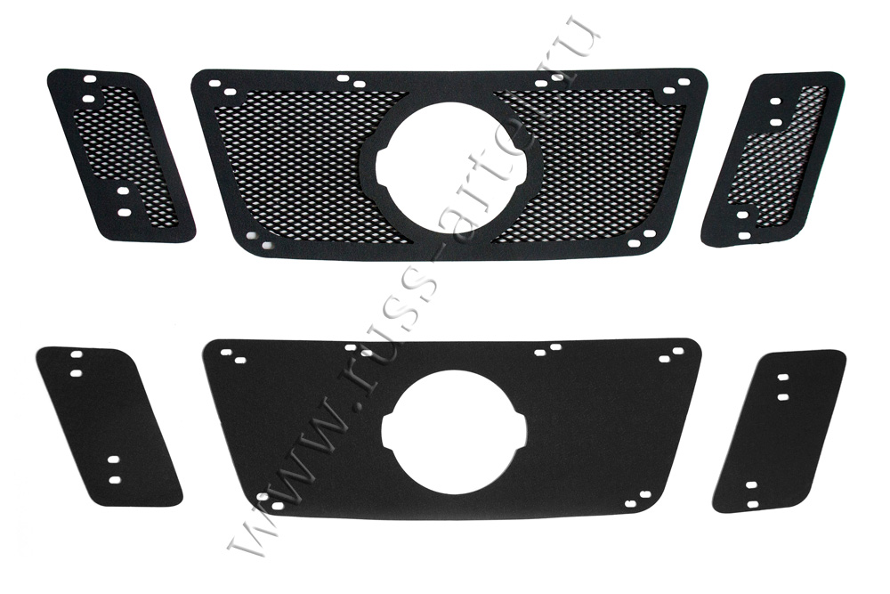 Защитная сетка и заглушка решетки радиатора Nissan Pathfinder 2011-2013 (R51 рестайлинг)