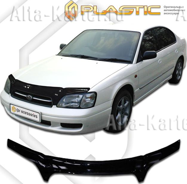 Дефлектор СА Пластик для капота (Classic черный) Subaru Legacy  BE5, BE9, BEE 1998-2000. Артикул 2010060100082