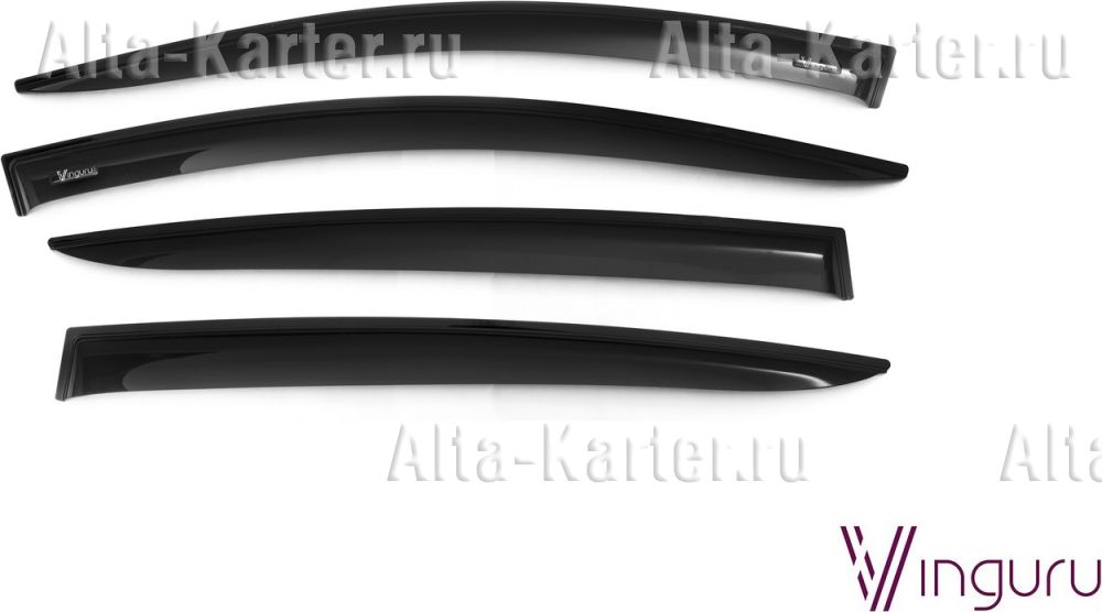 Дефлекторы Vinguru для окон Renault Fluence седан 2009 по наст. вр.. Артикул AFV85909