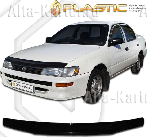 Дефлектор СА Пластик для капота (Classic черный) Toyota Corolla седан Е100, 103 1991-2001. Артикул 2010010100186