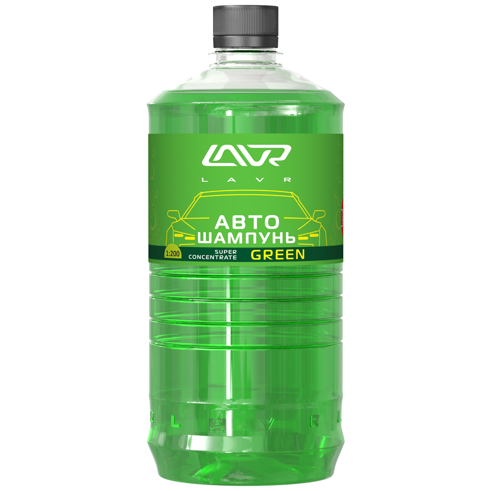 Автошампунь-суперконцентрат Green 1:120 - 1:320 LAVR Auto Shampoo Super Concentrate, 1000мл
