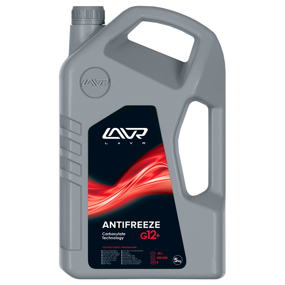 Охлаждающая жидкость ANTIFREEZE LAVR -45 G12+ 5кг